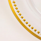 Clear / Gold Round Charger Plates