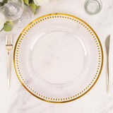 Clear / Gold Acrylic Charger Plates